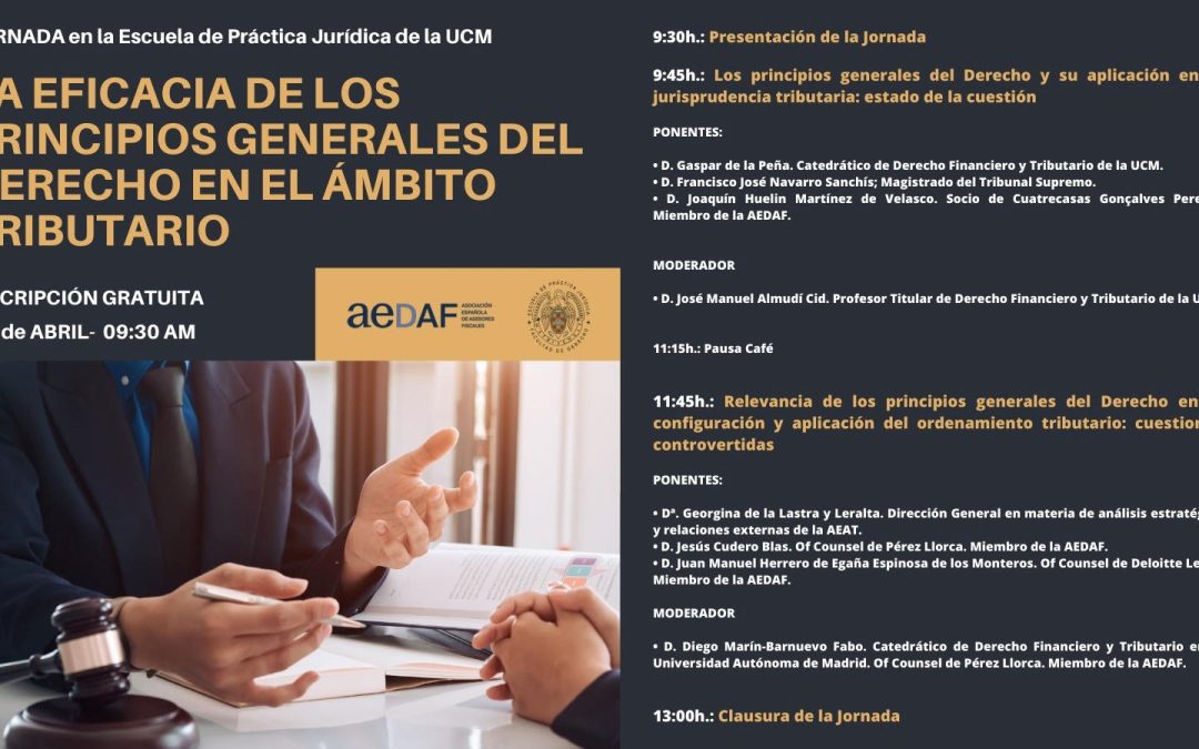 La eficacia de los principios generales del Derecho en el ámbito tributario
