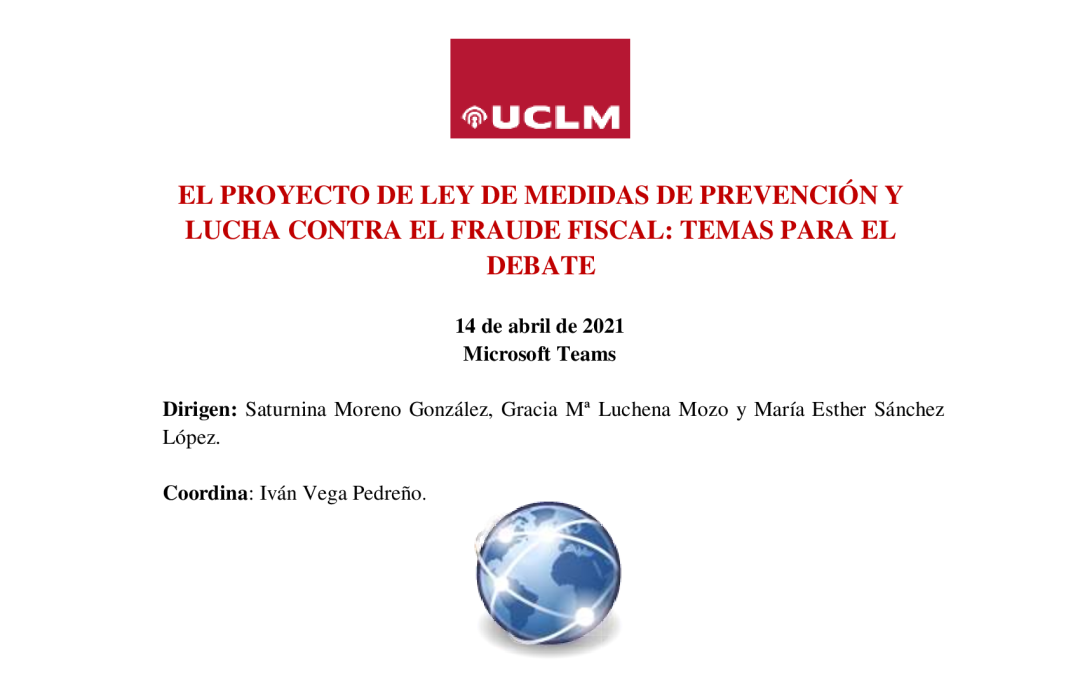 Jornada «El proyecto de ley de medidas de prevención y lucha contra el fraude fiscal: temas para el debate»