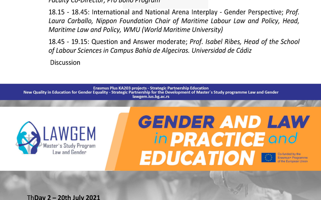 Congreso internacional Gender and Law in Practice and Education